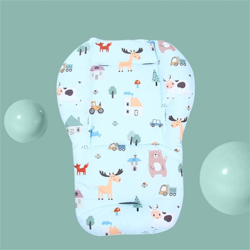 Baby Kinderwagen Kissen Sitzauflage mit Cartoonmuster Weiches Kissen Bequeme Baby Sitzauflage Atmungsaktive Baby Kinderwagenauflage