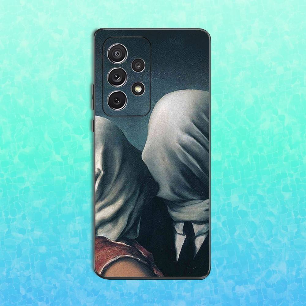 R-Rene M-Magritte Art Phone Case For Samsung S25,S24,S23,S22,S21,S20,S10,Ultra,Plus,Lite,FE,Soft Silicone Black Cover