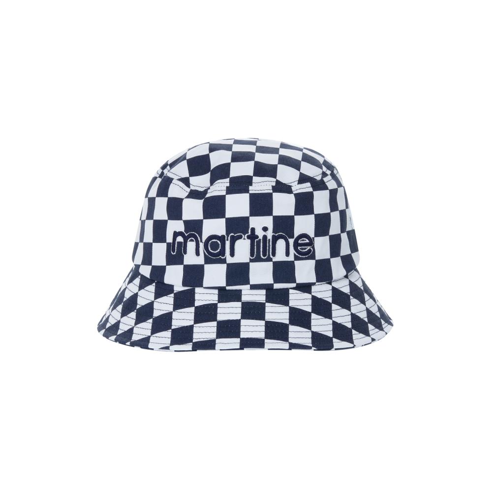 MARTINE GOLF Checkerboard Bucket Hat_Navy