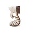 Neue Damen Sandalen Keilabsatz Geflochten Retro Römische Sandalen Damen Echtes Leder Durchbrochen Bequeme Schuhe Damen