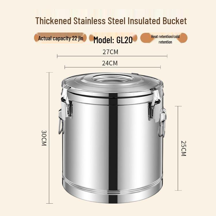 Three-Layer Stainless Steel Insulated Lunch & Tea Bucket with Faucet