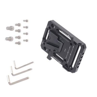 Quick Install Battery Clamp with V Type Design for 15mm Rails Easy Tool Less Mounting for Camera Accessory