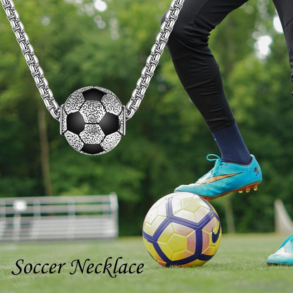 Soccer Silver Soccer Ball Soccer Chain Soccer Gift Necklace, 925, Accessory, Necklace, Men's, Women's, Goods,