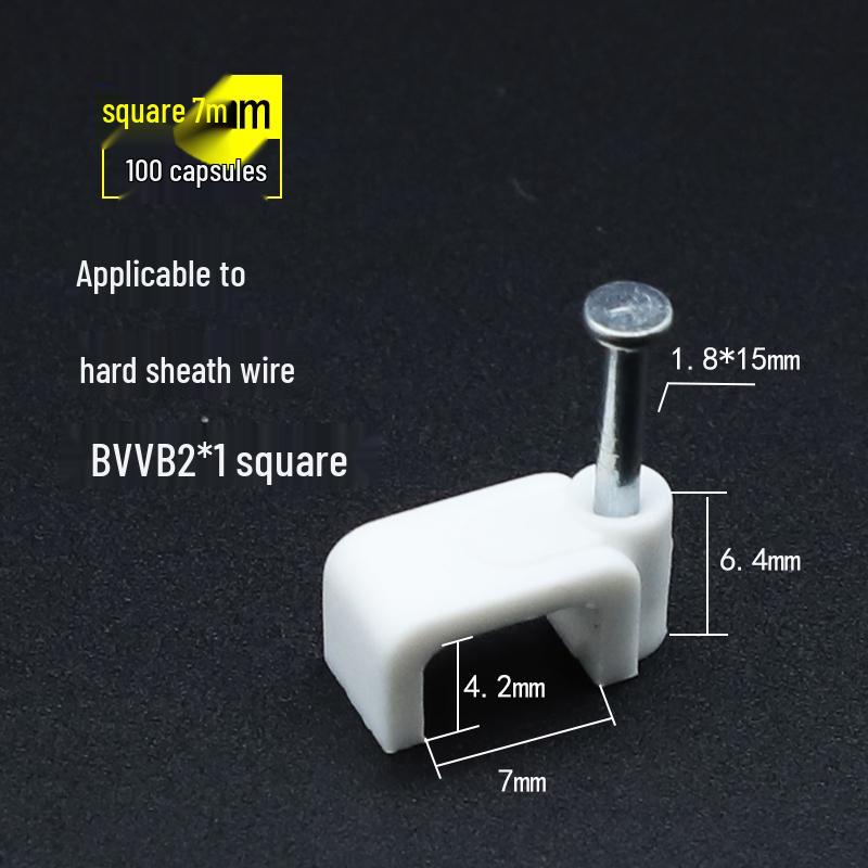 Steel & Plastic Nail Clips for Wires & Network Cables