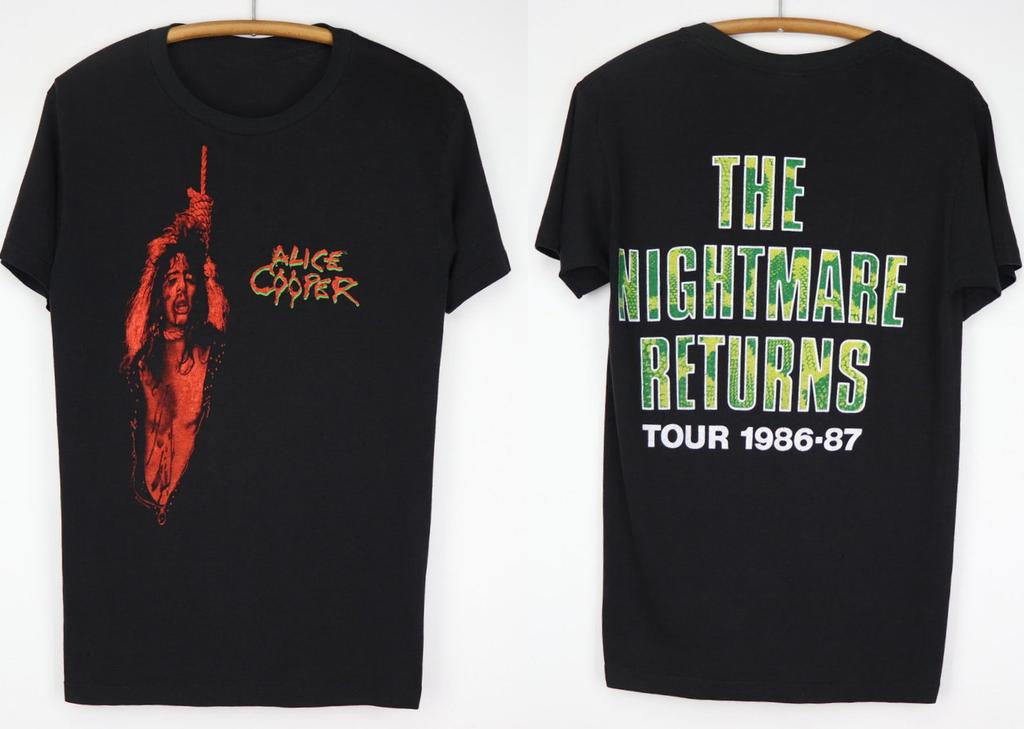 Alice Cooper 2006 Nightmare Tour Shirt Rock Punk Tops Y2k Vintage T-Shirts Lässige Lockere Streetwear Print Rundhals-T-Shirts Unisex