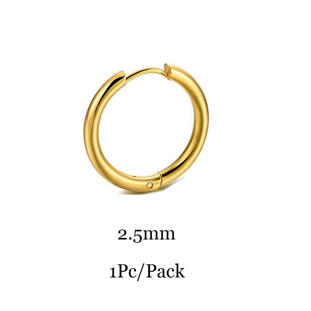6/8/10/12mm Tiny Korean Small Stainless Steel Round Mini Little Good Huggie Hoop Earrings for Women Cartilage Piercing Loop Ring