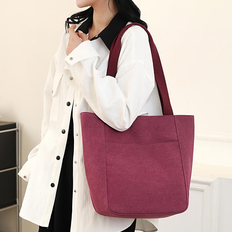 Canvas Bag Women's Shoulder Handbag Wear-resistant Large Capacity Women's Bag