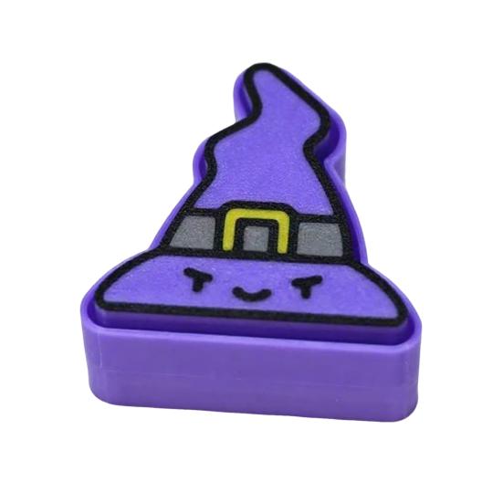 Halloween Fidget Clicker Witch Hat Keyboard Clicker Skull Stress Relief Sensory Fidget Toy for Office Workers Travel or Classroom Use