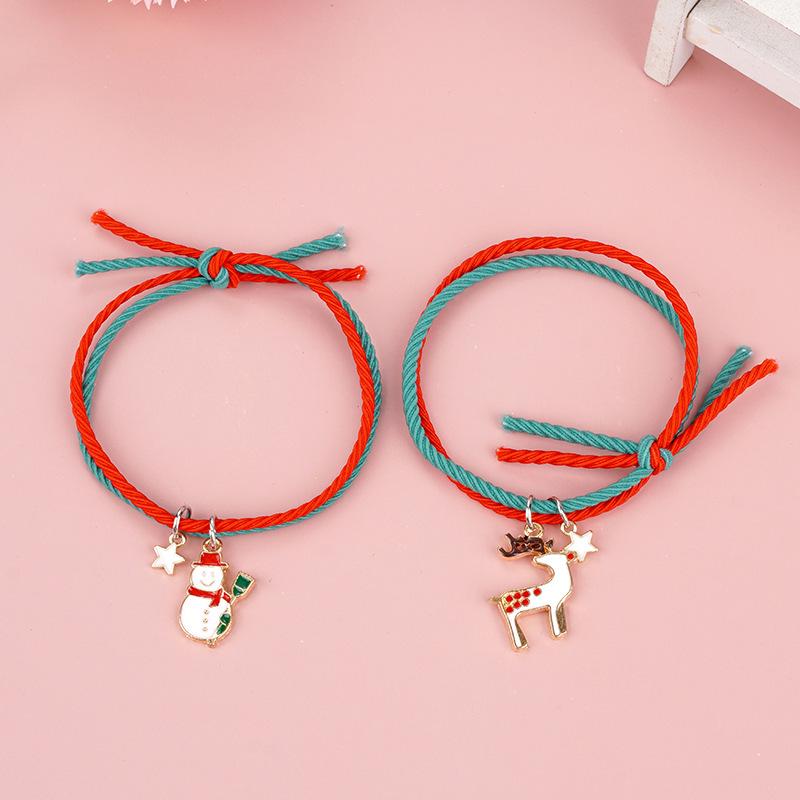 European-American Cross-Border Christmas Bracelet & Scrunchie Set