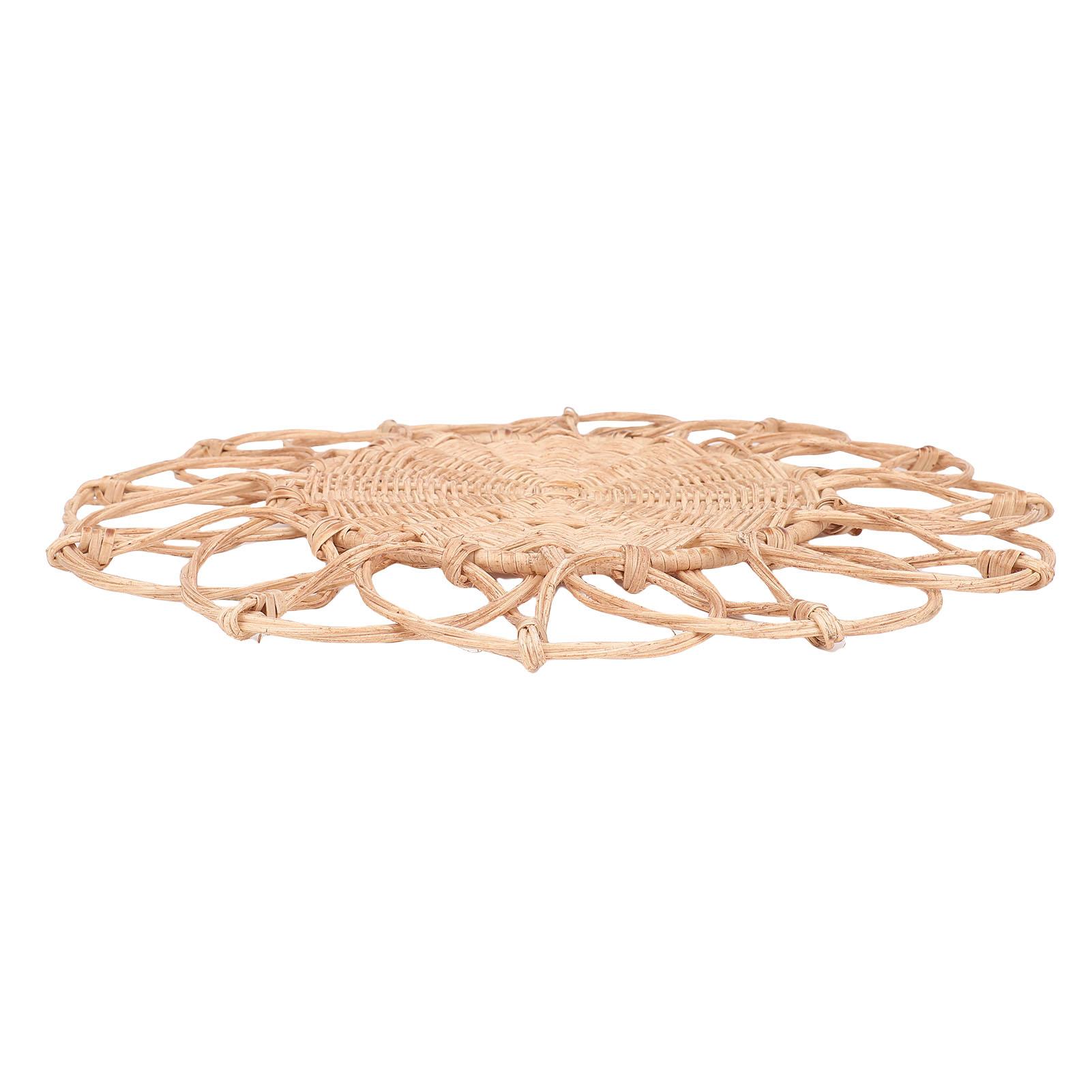 

Настенный декор из ротанга 15,7 дюйма, круглый плетеный подвесной деревенский декор для стен из ротанга для гостиных в стиле фермерского дома, спальни