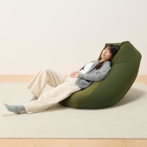MUJI Body-fitting rectangular sofa cover Khaki Width 120 x Depth 38 x Height 38 cm Polyester plain weave 83435707