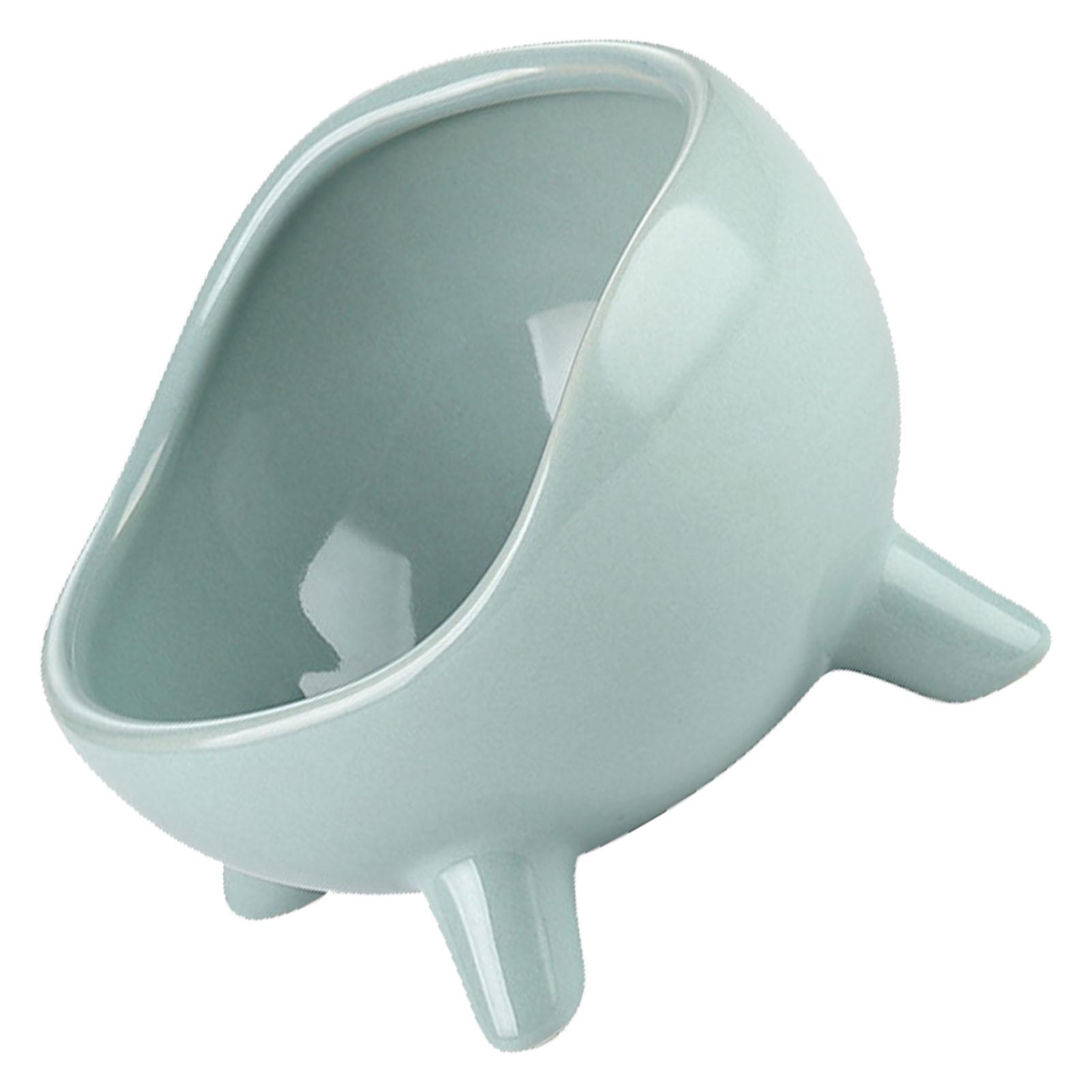 

Cat Food Bowl Prevent Slip Ceramics Reduces Neck Strain Tilted Feeder Back Flow Prevention Pet Bowl Light Green L Large 35.83x15.75in светло-зеленый