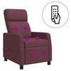 Massage Recliner Chair Purple Fabric