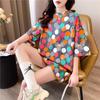 Harajuku Casual Oversized UNISEX Long T-shirt Woman Korean 2024 Summer Vintage Graphic Cartoon Print T Shirt Women Loose Y2k Gray Blue Top Streetwear