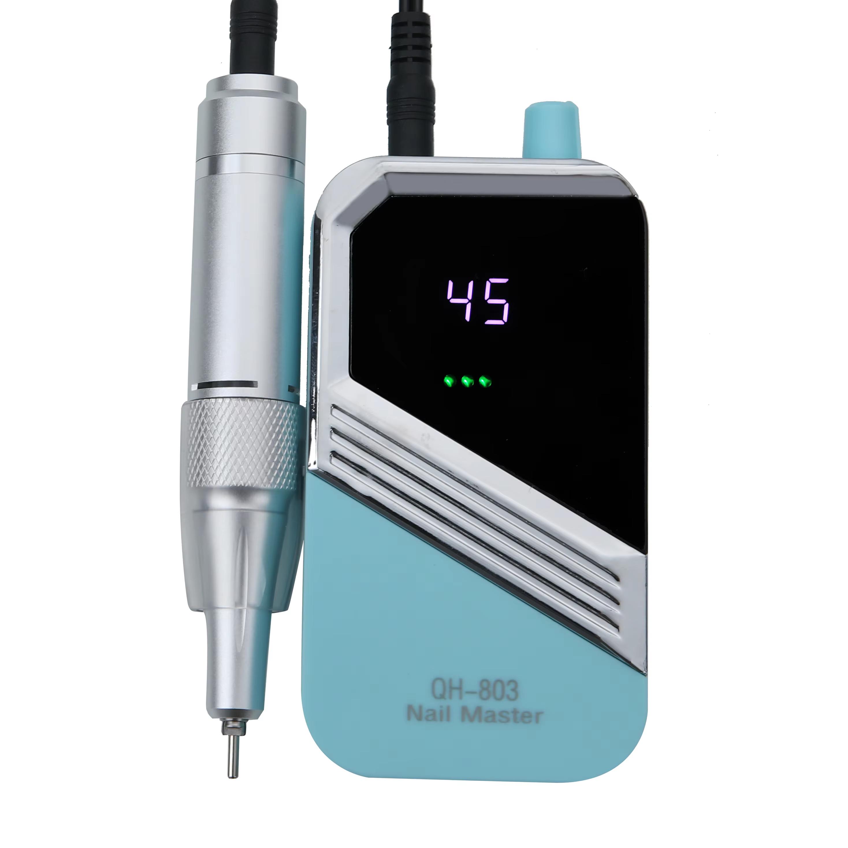 

45000RPM Nail Polisher Electric Nail Drill Machine Rechargeable Nail Tools with 6 Pieces Grinding Heads