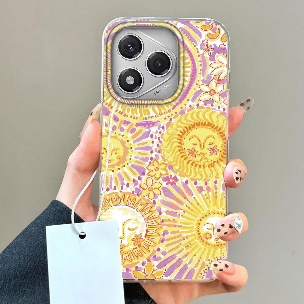 Green Sun Face Planet Fruit Trendry Phone Case for Honor 400 200 Smart Pro Magic7 6 5 Lite X9a X9c X8b X8a X8c X7c Shell Cover