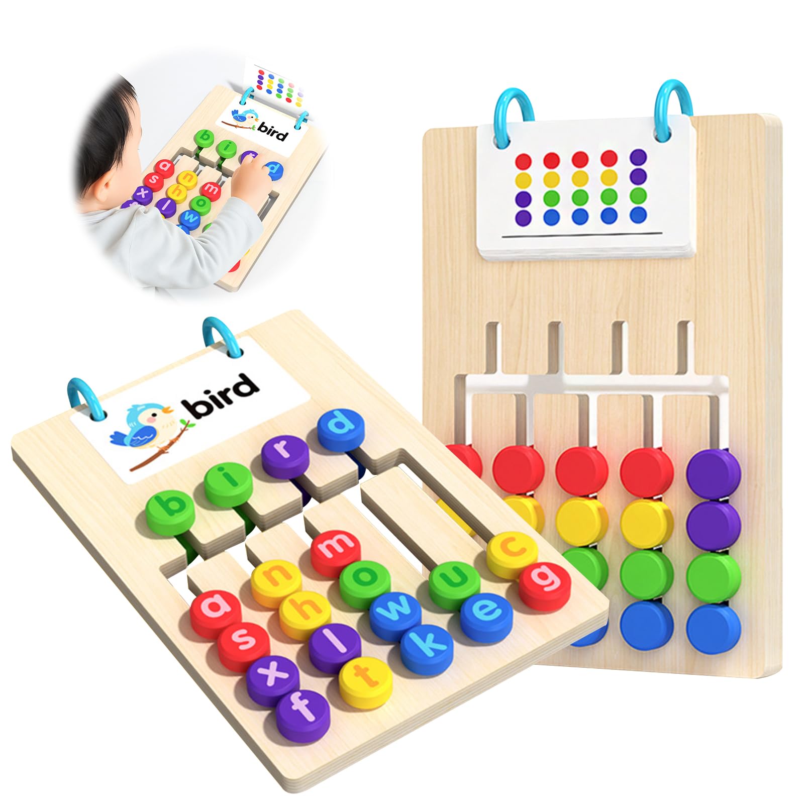 

Kumomi Montessori Toys, Educational Toys, Toys for Girls and Boys Ages 3, 4, 5, 6, and 7, Birthday Gift, Wooden Puzzle, Brain Training Puzzle,