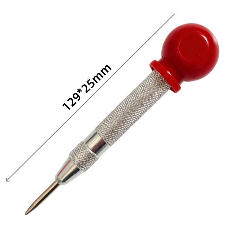 1Pc Silvery Center Punch Automatic Spring Positioner Glass Striker Window Breaker Punch Centering And Punching Tool Accessories