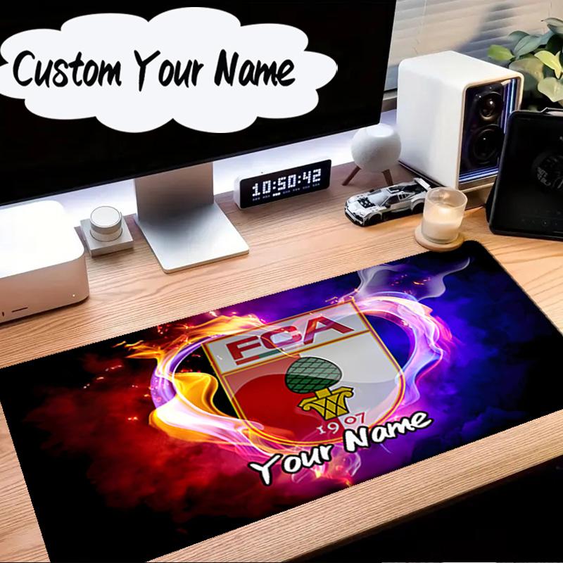 Custom Name Mouse pad Augs-burg Football Crest Mouse Pad Desk Mat, Non-Slip Rubber Backer Pad For Computer Notebook Gaming Mouse Pad Birthday Gift