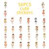 56 New Retro Watercolor Wind Cute Manor Children Graffiti Stickers Notebook Hand Account Material Stickers