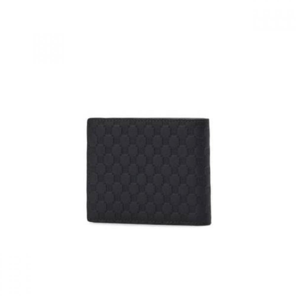 Daks Black European Leather Wallet Dd Pattern Louis