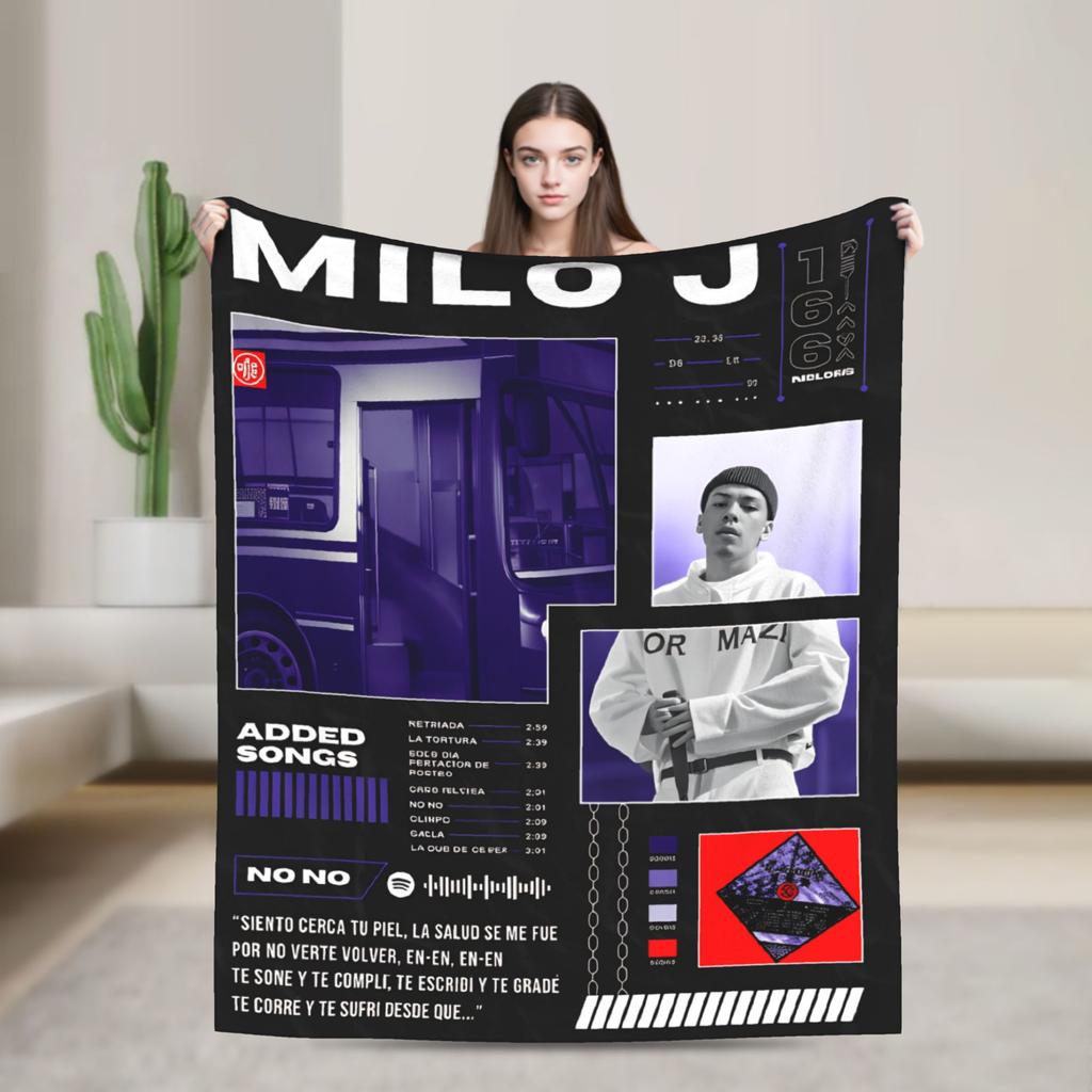 Milo J Argentinischer Rapper Warme Weiche Decke Flugzeugreise Plüsch Überwurf Lustiger Sofa Sessel Flanell Tagesdecke Schlafsofa Abdeckung