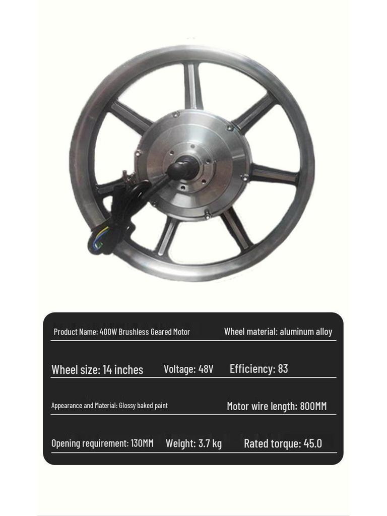 Bicicleta Elétrica Dobrável 14" com Motor Brushless de Engrenagem 48V 400W/500W e Freio a Disco de Alta Velocidade.