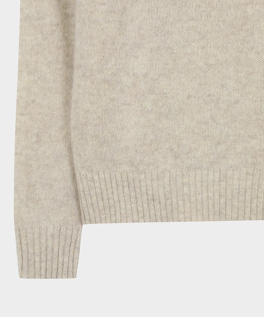 BROOKS BROTHERS Brushed Wool Classic Sweater (Grey) (Bbwrmm4286Zew)