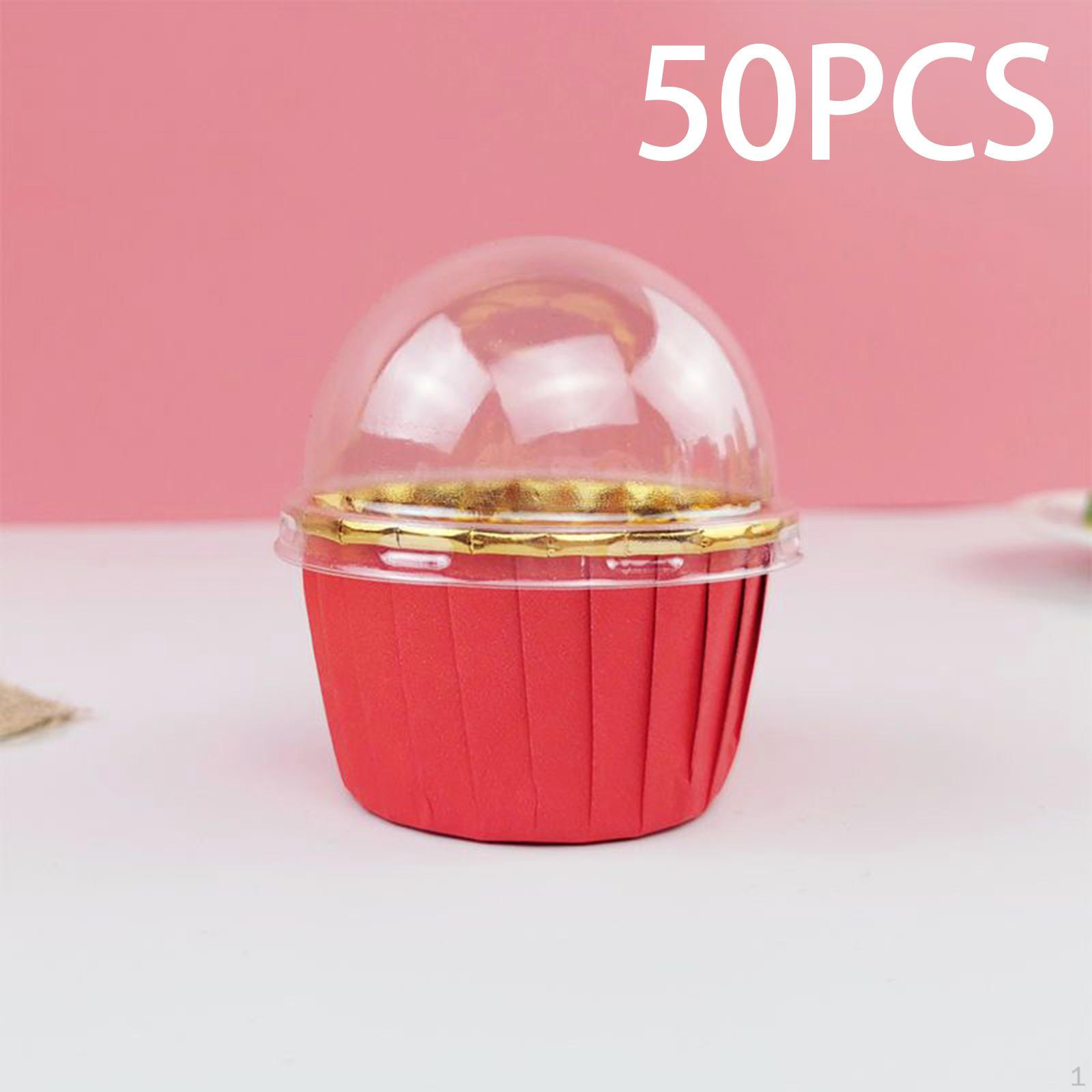 

50 штук рождественские обертки для кексов, конфеты на выпускной, дни рождения, Хэллоуин, золотые Red A