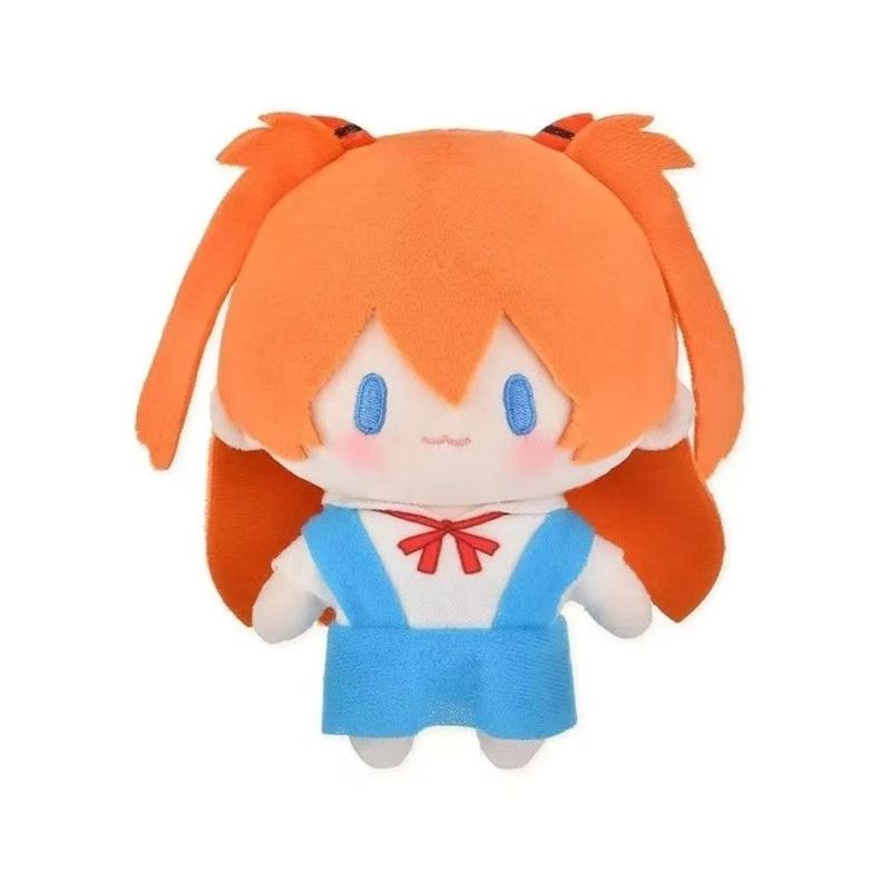15cm NEON GENESIS EVANGELION Kawaii Figure EVA Plush Doll Rei Ayanami Asuka Anime Peripheral Bag Pendant Collection Model Toys