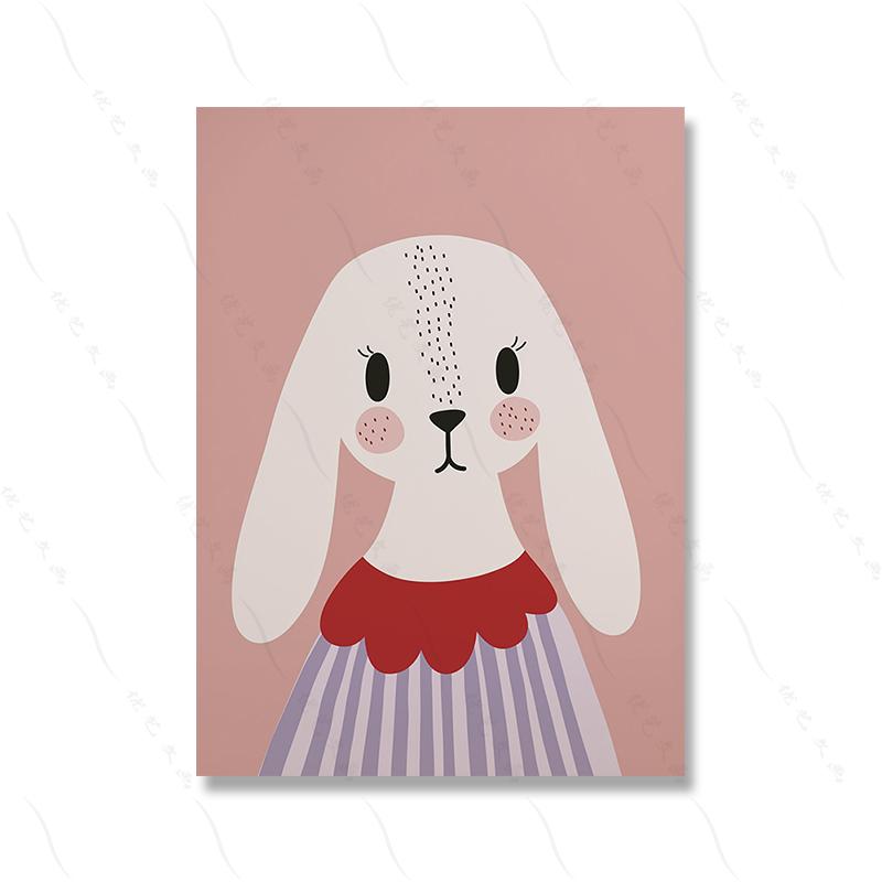 Cool Poodle Wall Art Cute Dog with Sunglasses Rabbit Colorful Kids Room Decor Modern Nursery Art Party Animal Illustration