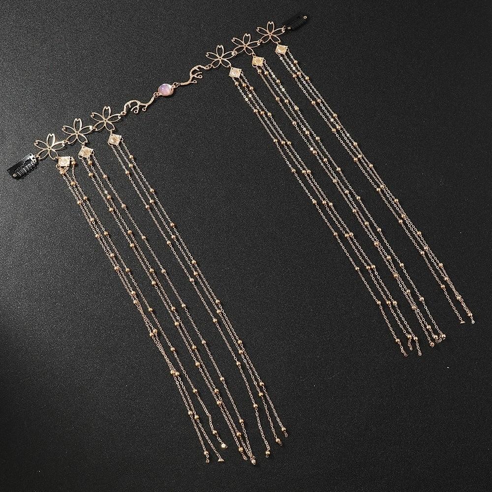 Long Tassel Rhinestone Head Chain Shiny Tassel Hair Accessories  Women's Hair Jewelry
