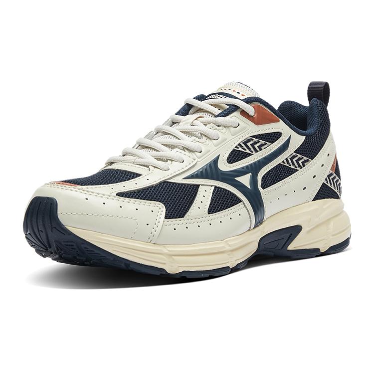 Mizuno Speed Abrasion Resistant Breathable Low top Slip Resistant Rubber Casual Running Shoes Unisex Beige Blue Mizuno D1GH223021