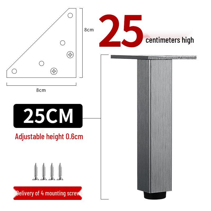 Adjustable Aluminum Alloy Furniture Legs for Cabinets, Sofas, Coffee Tables, TVs, and Beds