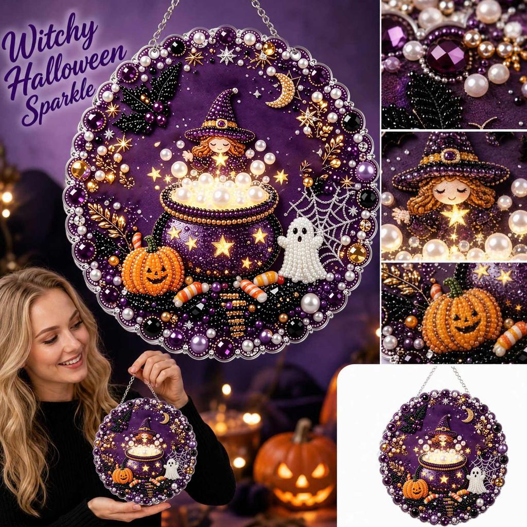 Halloween Acrylmalerei Hängende Ornamente Set - Schilderkit für Heimparty Dekoration