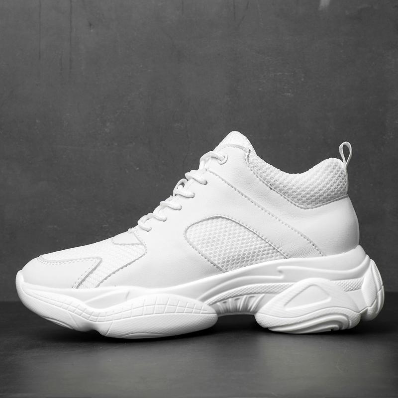 Plateau 6cm 8cm Herren Schuhe mit Absatzerhöhung Sportliche Freizeitsneaker Low Cut Schuhe zur Höhenvergrößerung Unsichtbarer Mann Größer Machende Flats
