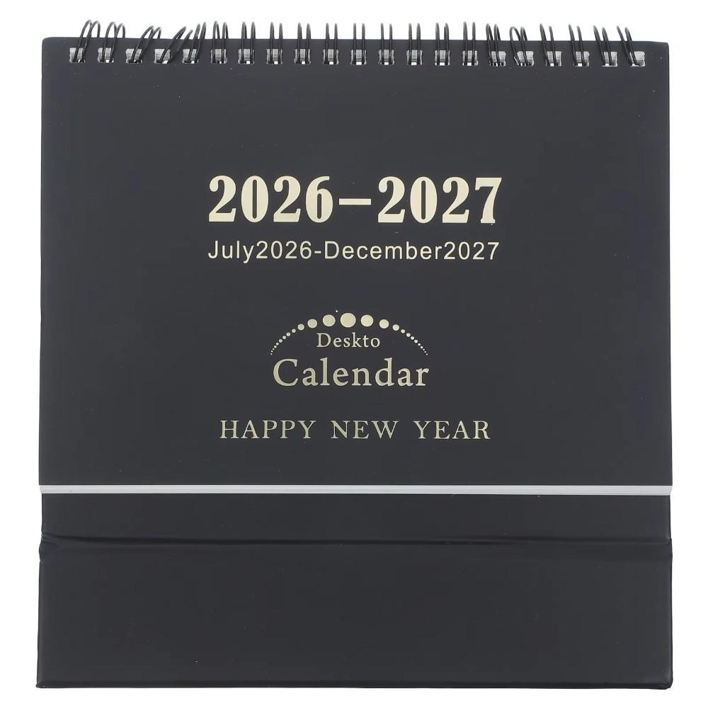 Calendrier de bureau Design à rabat sur pied 2026-2027 Espace d'écriture généreux Calendrier de table Bureau d'école