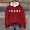 Ladies Fashion Casual Long Sleeve Printed Round Neck Hoodie Pullover Top