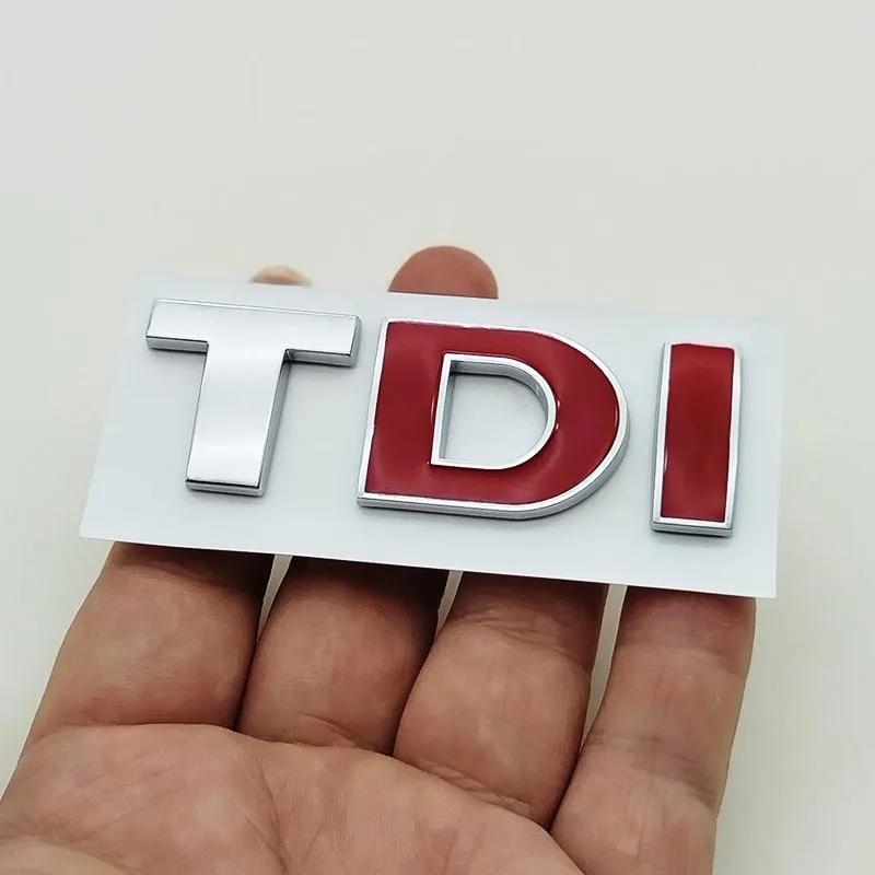 AABIN1 3D ABS Black Logo TDI Emblem Letters Car Rear Trunk Badge Sticker for VW Volkswagen Polo Golf 4 5 6 7 Touran Passat Accessories