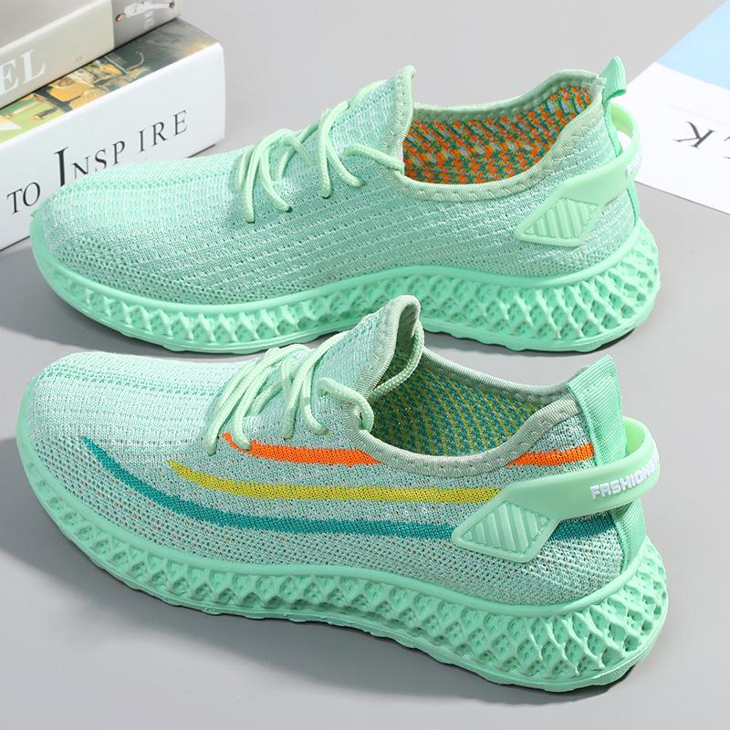 2023 Women's Breathable Mesh Running Shoes - Lightweight White Sneakers for Summer