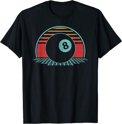 Pool Player Billiards Lover Ball Retro Vintage 80s Style Unisex T-shirt