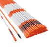 VEVOR Einfahrtsmarkierungen, 100 Stück, 122 cm, 0,79 cm Durchmesser, Orangefarbene Fiberglasstangen Schneepfähle mit Reflektierendem Band
