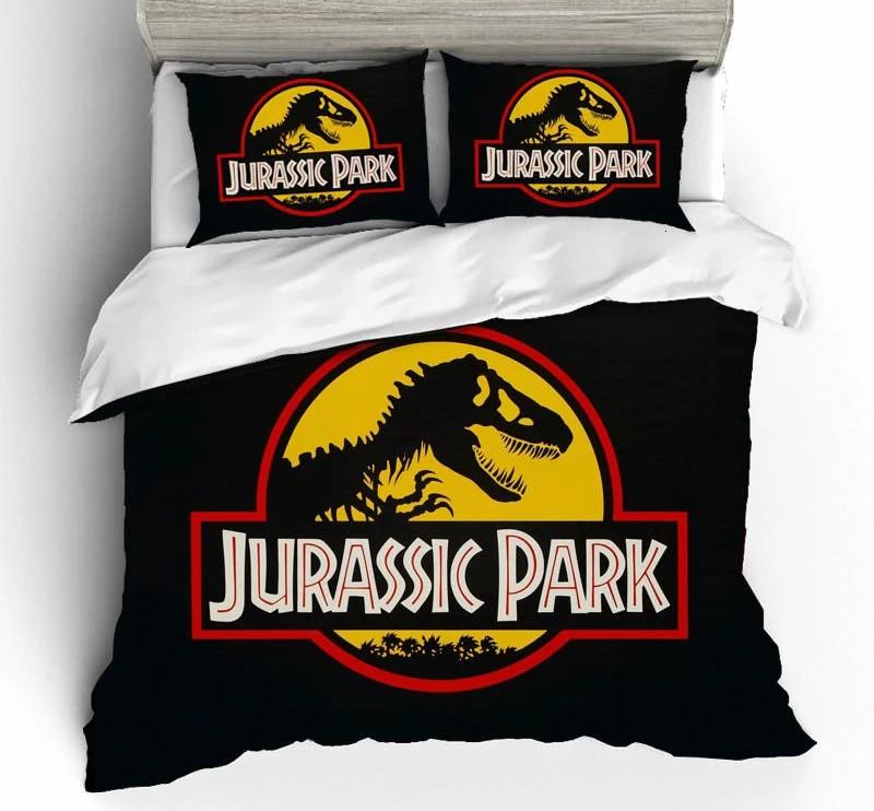 

3D J-Jurassic Park Bedding Set Home Textile Decor For Kids Boy Single/Twin/Queen Size Comfortable Bedroom Dinosaur Duvet Cover Duvet Cover Set&EU Single(135x200cm)