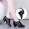 LEDER Latein Tanzschuhe Damen Lehrer Sportschuhe Übung Standard Tanzschuhe Quadratische Rindsleder Sneaker Damenschuhe