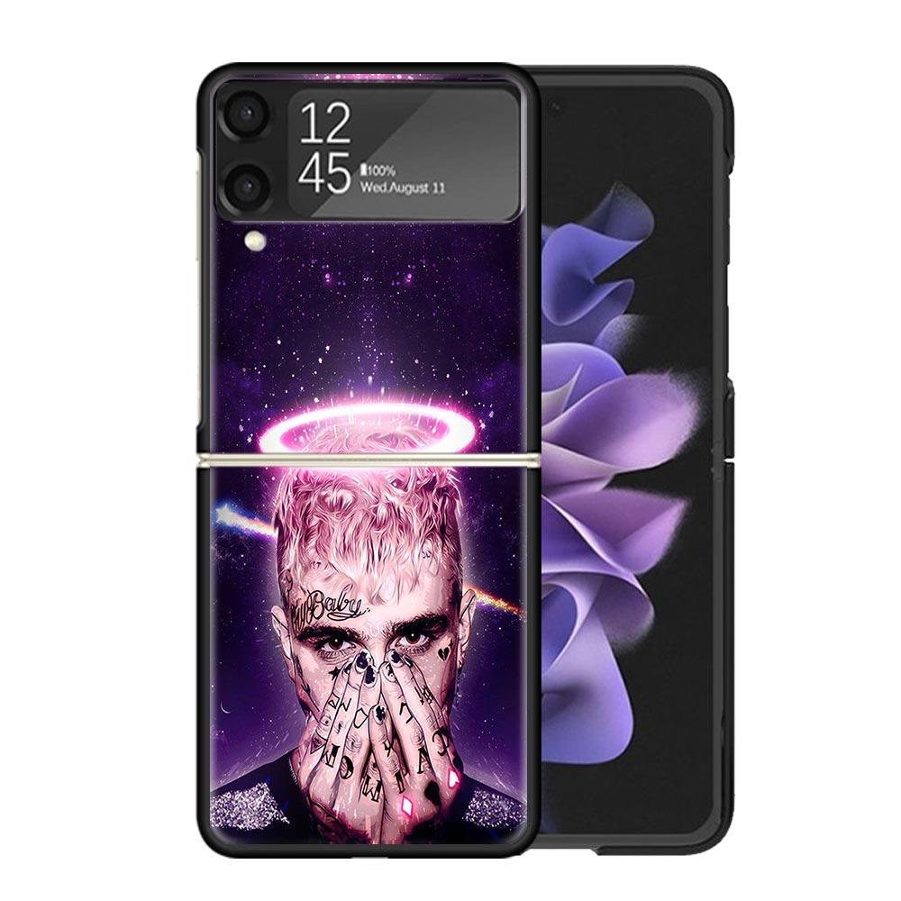 Lil Peep Singer Cases For Samsung Galaxy Z Flip 4 5 6 7 3 Z Flip7 Flip6 Flip4 Flip5 Flip3 5G Hard Shockproof Fundas Cover Galaxy