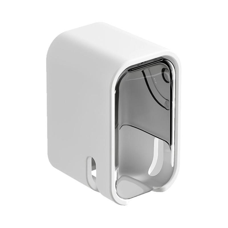 Dustproof Wall Mounted Toothbrush Holder With Cover Self Adhesive Toothbrush Storage Organizer For Shower Bathroom