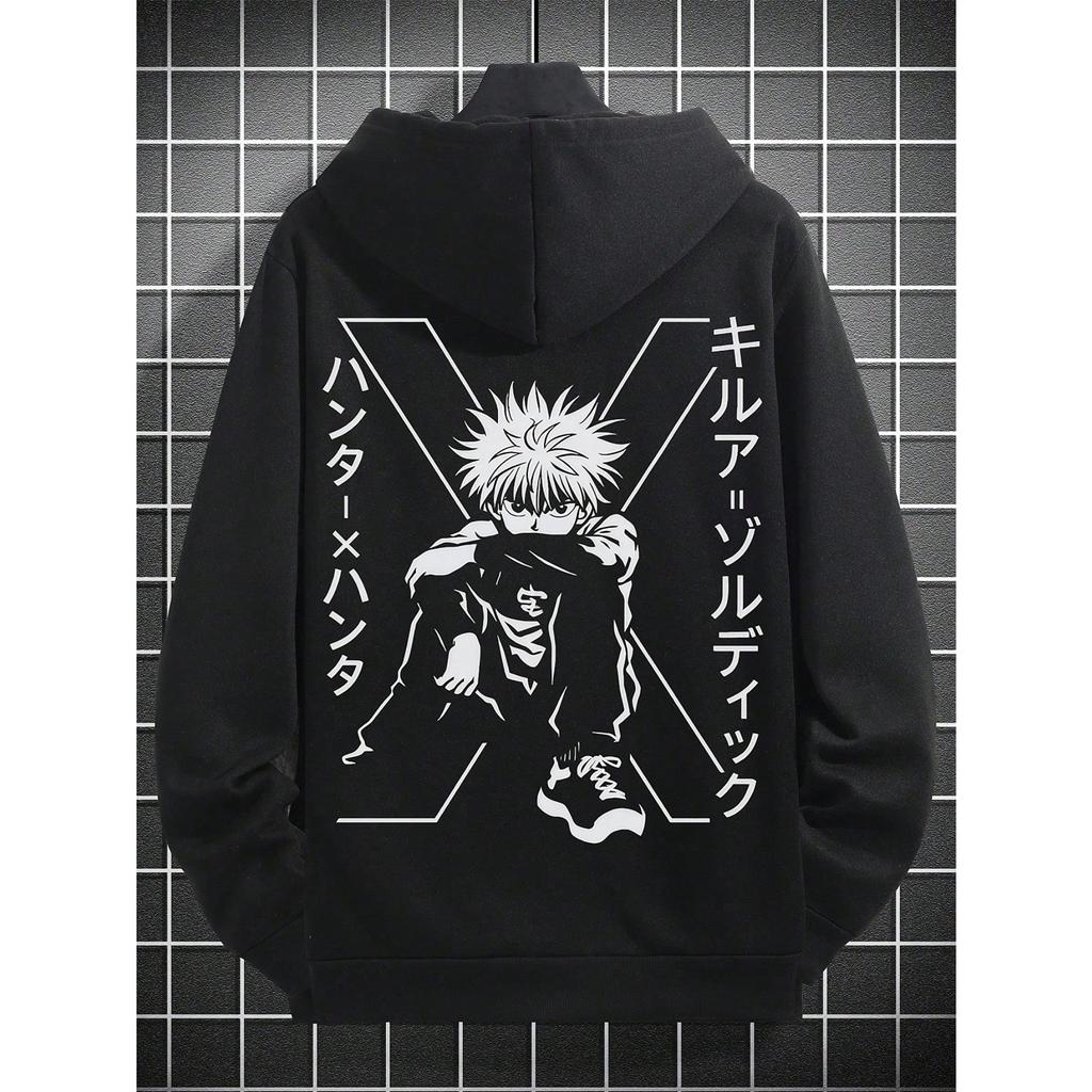 Vintage Retro Apanese and Anime Character Graphic Hoodie Sweatshirt Casual Pullover for Autumn/Winter Outdoor Sport Unseix Top