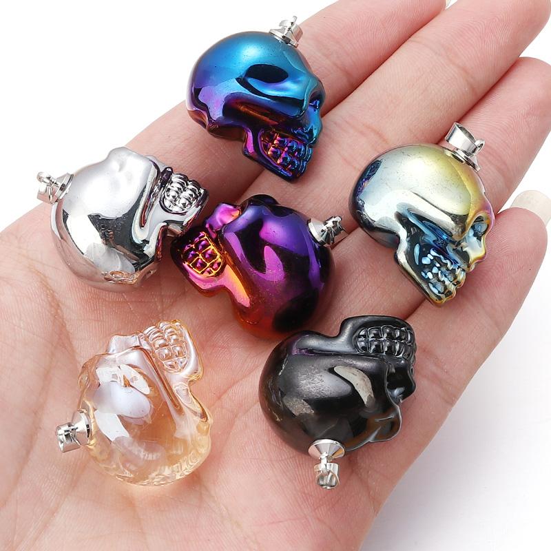 2025 New Punk Skull Pendants Lampwork Charm Pendants for Jewelry Making Skeleton Pendant DIY Necklace Christmas Gift Wholesale