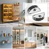 Moon Shaped Glass Shelf Brackets for 8-12mm Glass Adjustable Fit Glass Clip Ideal for Office Partitions & Kitchen Use