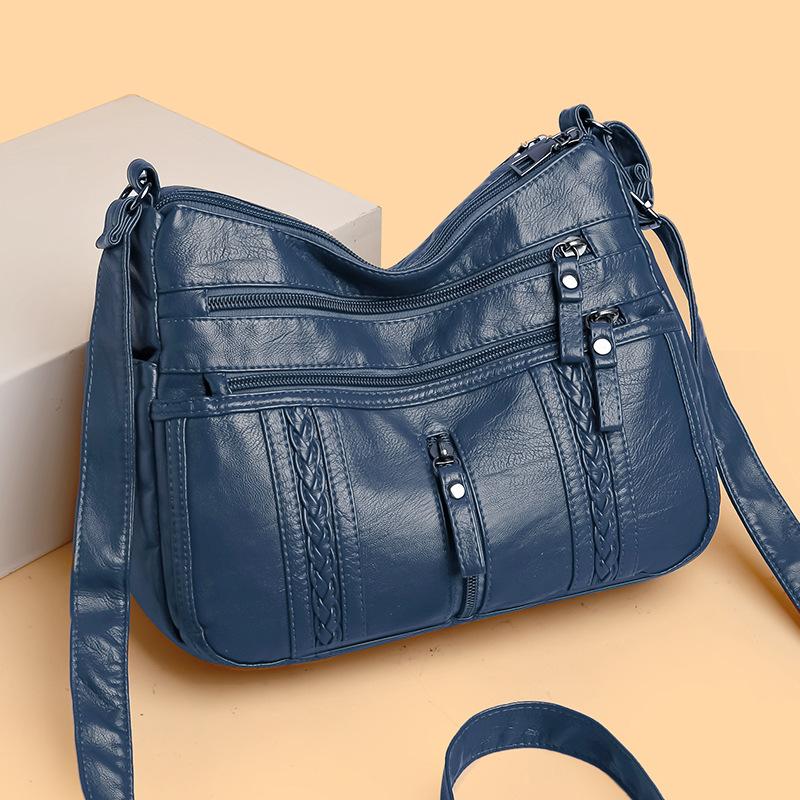 Dámská taška Soft Leather Crossbody Bag Taška přes rameno pro matku středního věku